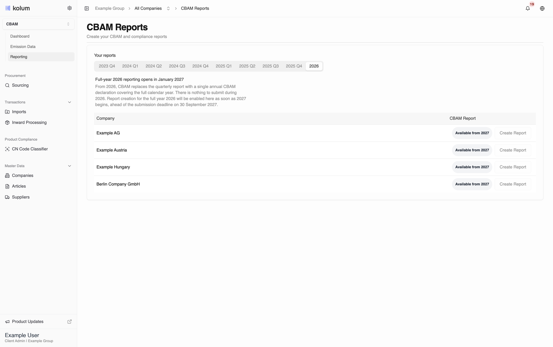 CBAM reporting moves to annual periods